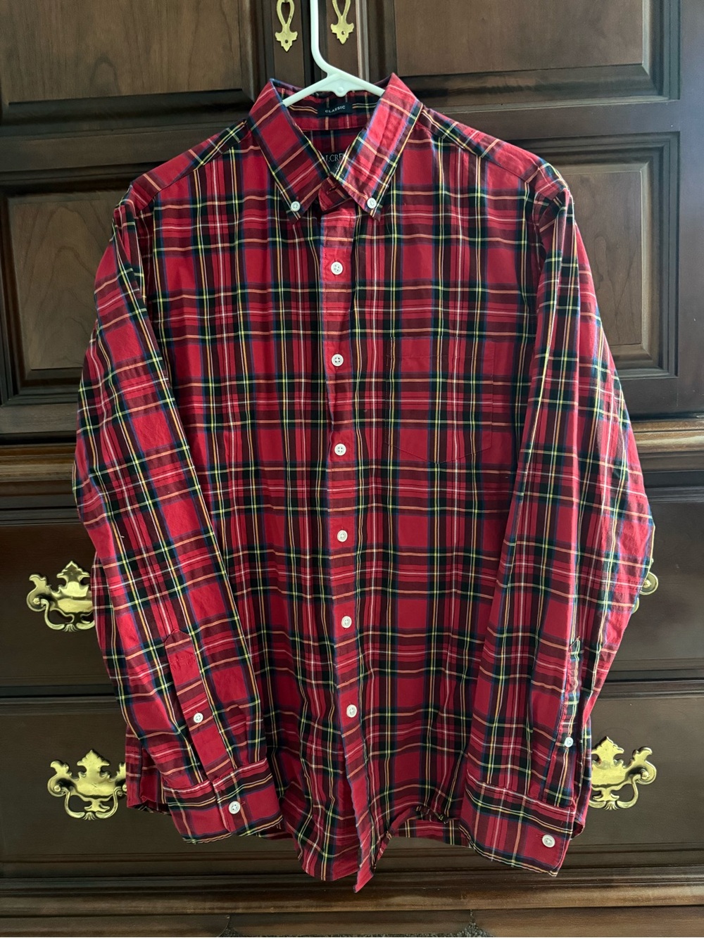 J. Crew Red Plaid Button-Down Shirt